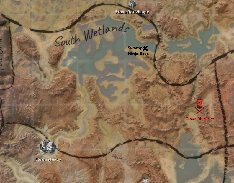South Wetlands Map Locations